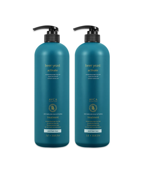 AVCA Brewer's Yeast Scalp Care Large Capacity Hair Loss Symptom Relief Treatment 1,000ml x 2