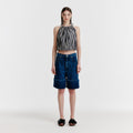 EENK YOCO Turn-up Denim Shorts - Blue