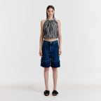 EENK YOCO Turn-up Denim Shorts - Blue