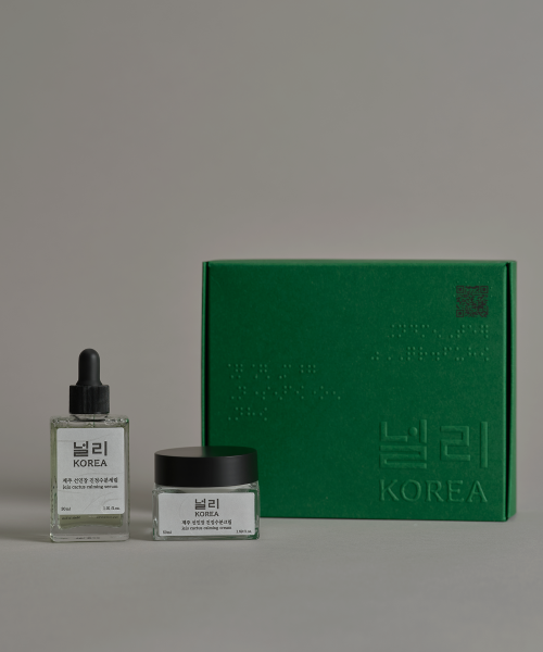 NULLIKOREA [Barrier Free Edition] Jeju Cactus Calming Moisture Serum & Cream Set