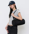 MUSINSA STANDARD WOMAN MUSINSA STANDARD WOMAN Nylon Cylinder Bag Black