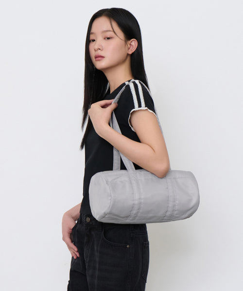MUSINSA STANDARD WOMAN MUSINSA STANDARD WOMAN Women's Nylon Cylinder Bag [Light Gray]