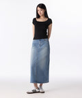 MUSINSA STANDARD WOMAN MUSINSA STANDARD WOMAN Denim Maxi Skirt Light Indigo