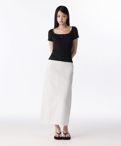 MUSINSA STANDARD WOMAN Denim Maxi Skirt (Size M)