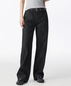 MUSINSA STANDARD WOMAN MUSINSA STANDARD WOMAN Denim Wide Pants [Low Black]