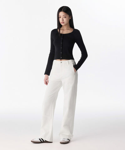 MUSINSA STANDARD WOMAN Women's Denim Pants [White]
