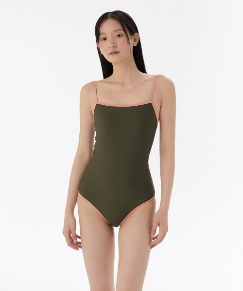 MUSINSA STANDARD WOMAN MUSINSA STANDARD WOMAN Women's One-Piece Swimsuit Khaki