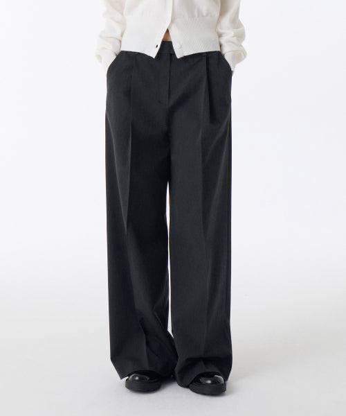 MUSINSA STANDARD WOMAN MUSINSA STANDARD WOMAN Slacks Low Waist Charcoal Gray