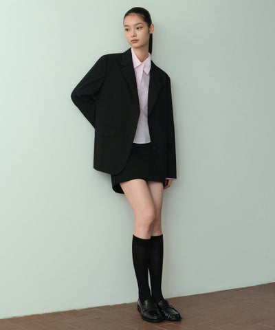 MUSINSA STANDARD WOMAN Women's low rise mini skirt (black)