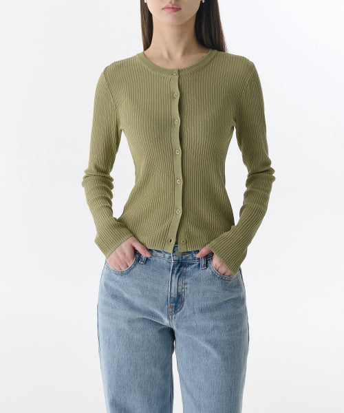 MUSINSA STANDARD WOMAN MUSINSA STANDARD WOMAN Cardigan Light Moss