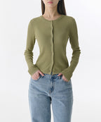 MUSINSA STANDARD WOMAN MUSINSA STANDARD WOMAN Cardigan Light Moss