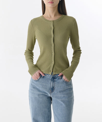 MUSINSA STANDARD WOMAN Cardigan Light Moss