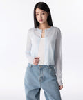 MUSINSA STANDARD WOMAN MUSINSA STANDARD WOMAN Cardigan Sheer Pastel Blue