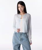 MUSINSA STANDARD WOMAN MUSINSA STANDARD WOMAN Cardigan Sheer Pastel Blue