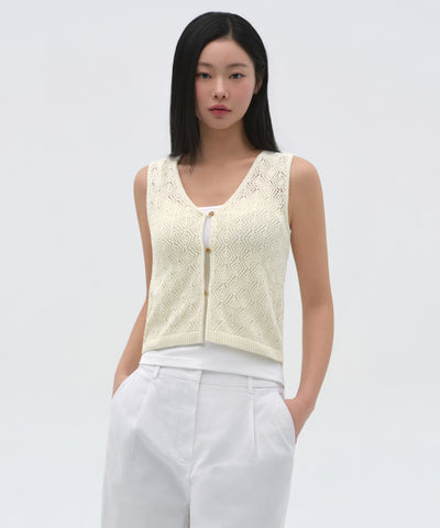 MUSINSA STANDARD WOMAN Women's Knit Vest [Cream]