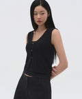 MUSINSA STANDARD WOMAN MUSINSA STANDARD WOMAN Women's Knit Vest Black
