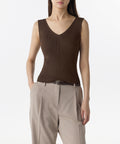 MUSINSA STANDARD WOMAN MUSINSA STANDARD WOMAN Women's Knit Sleeveless Top (Brown)