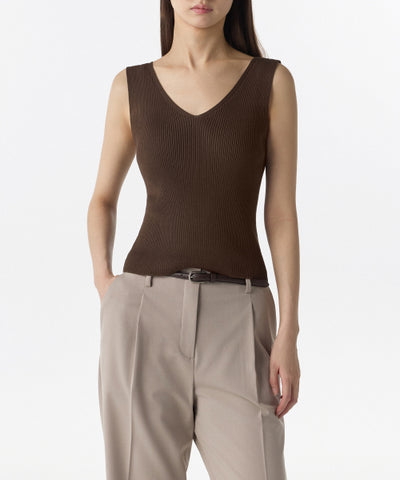 MUSINSA STANDARD WOMAN Women's Knit Sleeveless Top (Brown)