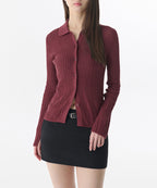 MUSINSA STANDARD WOMAN MUSINSA STANDARD WOMAN Women's Vertical Crochet Slim Collared Cardigan (Size M)