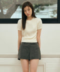 MUSINSA STANDARD WOMAN MUSINSA STANDARD WOMAN Women's Cable Crew Neck Short Sleeve Knit [Size]