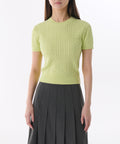 MUSINSA STANDARD WOMAN MUSINSA STANDARD WOMAN Women's Cable Crew Neck Short Sleeve Knit [Melon]