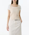 MUSINSA STANDARD WOMAN MUSINSA STANDARD WOMAN Women's Cable Knit Sleeveless Top (Size L)