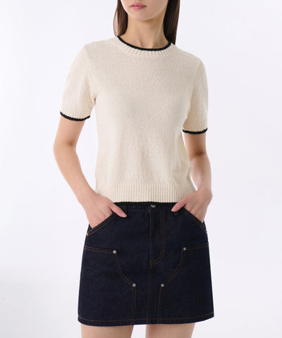 MUSINSA STANDARD WOMAN Women's Mini Bouclinger Short Sleeve Knit Size S