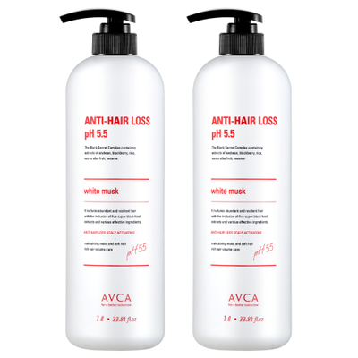 Mildly acidic scalp care hair loss functional shampoo white musk scent 1000ml x 2