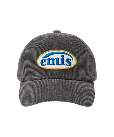 EMIS Corduroy Wappen Ball Cap - Charcoal