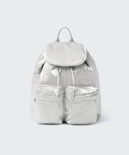 MUSINSA STANDARD WOMAN MUSINSA STANDARD WOMAN Women's Shiny Flap Mini Backpack Silver