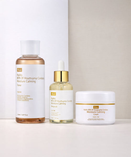 THINKCO Thinkco Hydro 80% Houttuynia cordata moisture soothing toner/ampoule/cream skin care 3-piece set