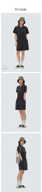 SNOWPEAK APPAREL SNOWPEAK APPAREL Women's Shorts Jumpsuit Black