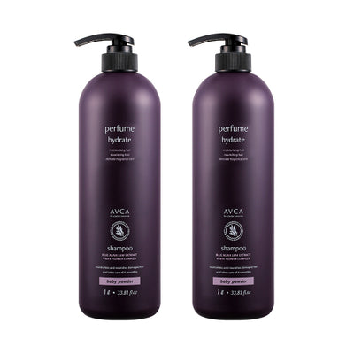 Perfume large capacity shampoo baby powder scent 1000ml 2pcs