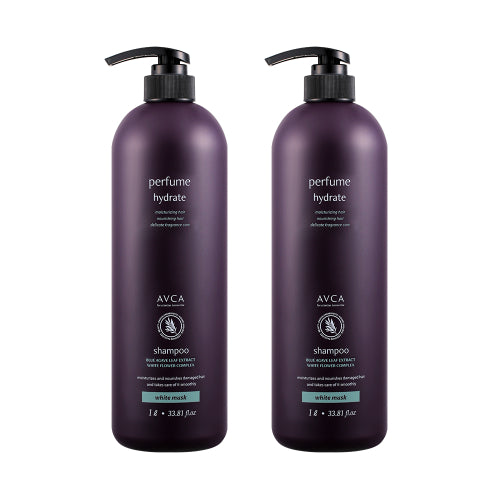 AVCA Perfume large capacity shampoo white musk scent 1000ml 2pcs