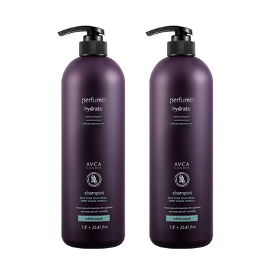 Perfume large capacity shampoo white musk scent 1000ml 2pcs