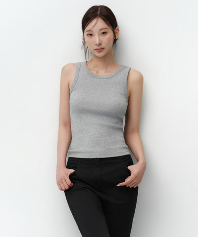 MUSINSA STANDARD WOMAN Essential Tank Top Medium Gray