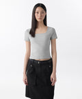MUSINSA STANDARD WOMAN MUSINSA STANDARD WOMAN T-Shirt Medium Gray