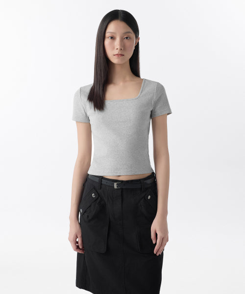 MUSINSA STANDARD WOMAN MUSINSA STANDARD WOMAN T-Shirt Medium Gray