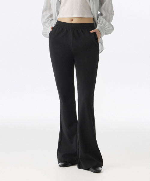 MUSINSA STANDARD WOMAN Flare Sweatpants for Women - Black