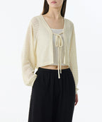 MUSINSA STANDARD WOMAN MUSINSA STANDARD WOMAN Women's Crochet Tie Up Crop Cardigan
