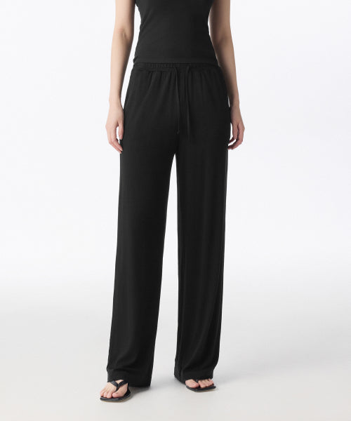 MUSINSA STANDARD WOMAN MUSINSA STANDARD WOMAN Women's Jersey Wide Lounge Pants [Black]