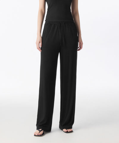 MUSINSA STANDARD WOMAN Women's Jersey Wide Lounge Pants [Black]