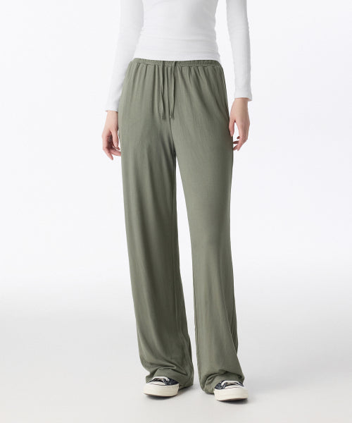 MUSINSA STANDARD WOMAN MUSINSA STANDARD WOMAN Women's Jersey Wide Lounge Pants Khaki Gray