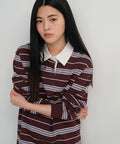 MUSINSA STANDARD WOMAN MUSINSA STANDARD WOMAN Women's Relaxed Multi-Stripe Rugby Shirt (Size M)
