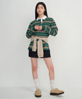 MUSINSA STANDARD WOMAN MUSINSA STANDARD WOMAN T-Shirt Women's Relaxed Multi-Stripe Rugby Shirt