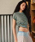 MUSINSA STANDARD WOMAN MUSINSA STANDARD WOMAN T-Shirt Khaki/Sky Blue