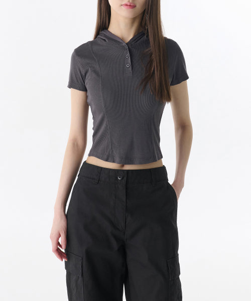 MUSINSA STANDARD WOMAN MUSINSA STANDARD WOMAN Women's Ribbed Slim Hoodie T-Shirt (Size M)