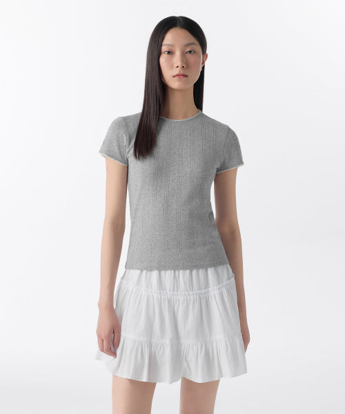 MUSINSA STANDARD WOMAN MUSINSA STANDARD WOMAN T-Shirt Melange Gray