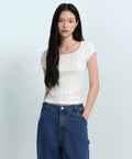 MUSINSA STANDARD WOMAN MUSINSA STANDARD WOMAN T-Shirt Cream