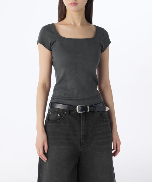 MUSINSA STANDARD WOMAN MUSINSA STANDARD WOMAN Women's T-Shirt Dark Gray